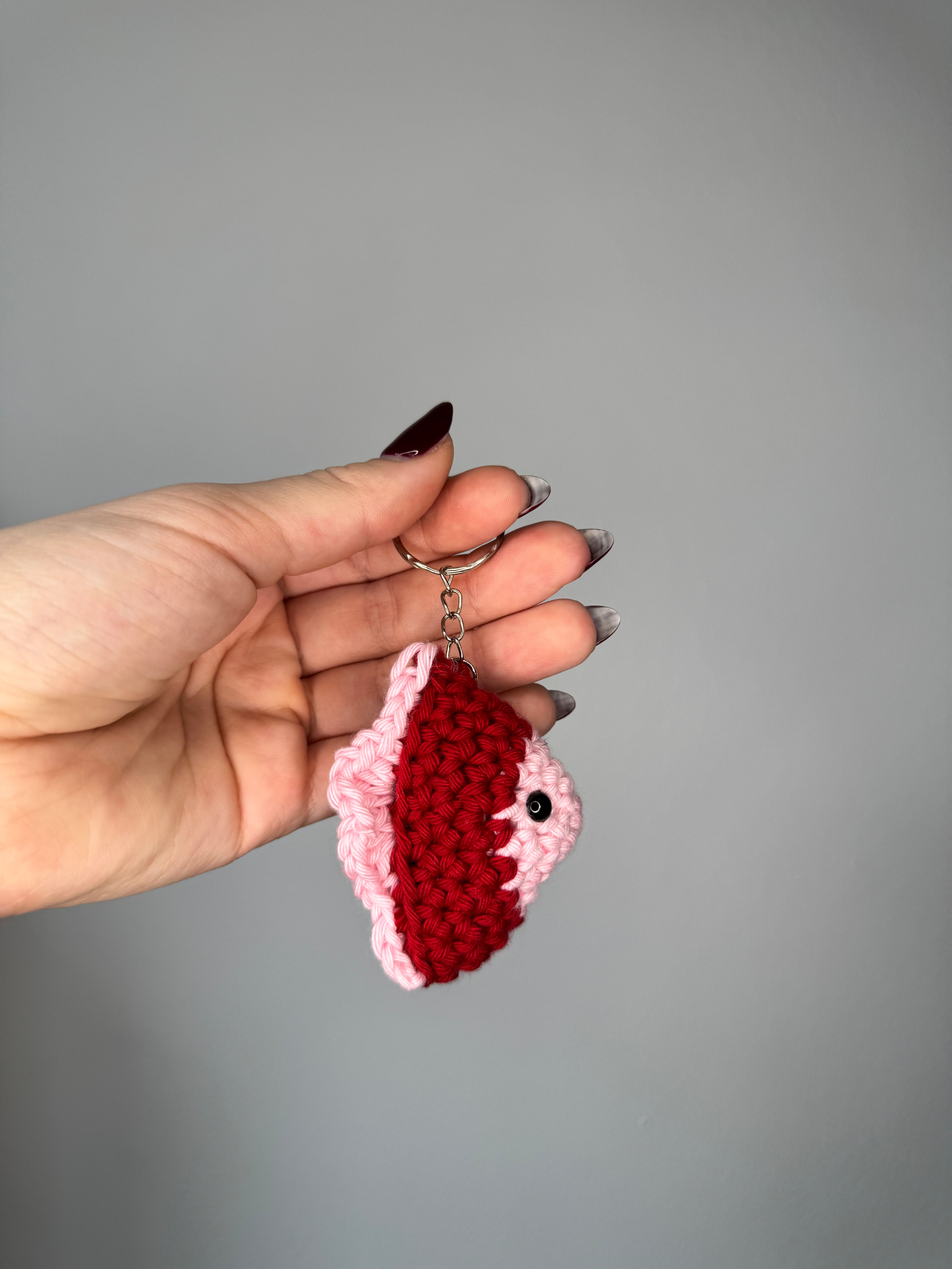 Crochet fish keychain