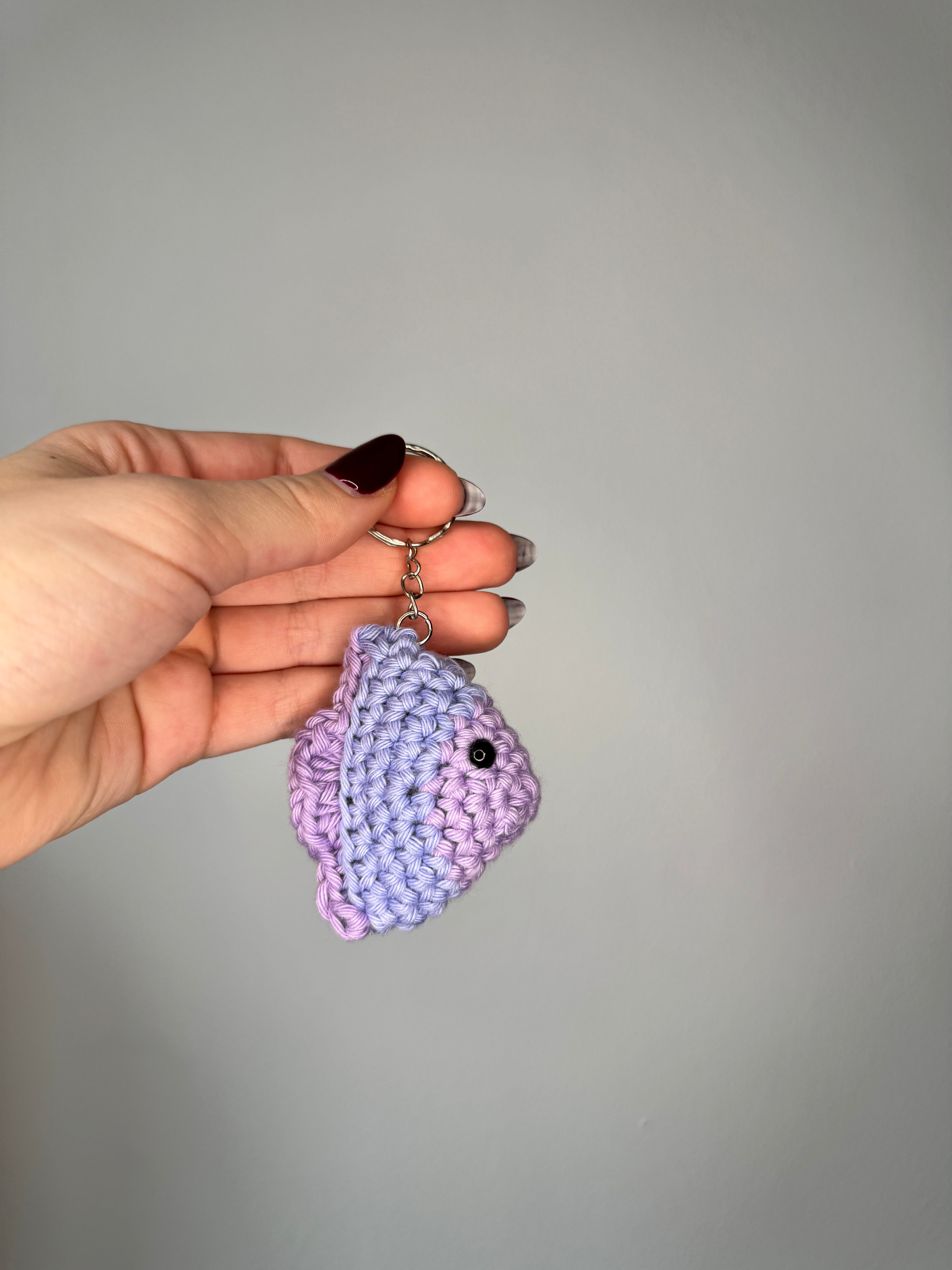 Crochet fish keychain